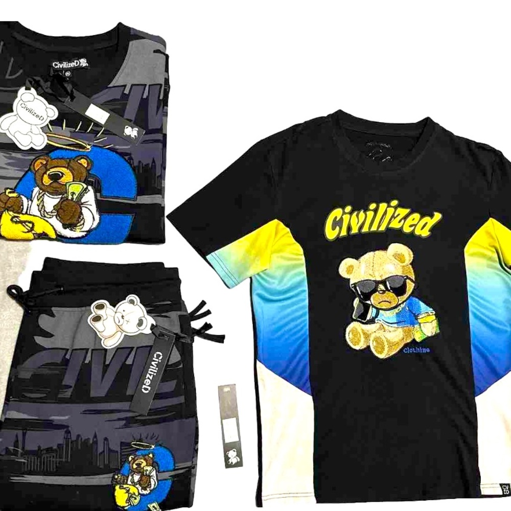 CIVILIZED 🐼Clothing  3-Piece Chenille Jogger Sweatsuit ⚠️XXL💫EXTREMELY💎RARE⚠️